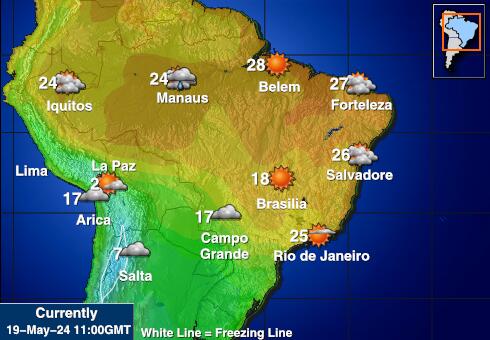 秘鲁 天气温度图 