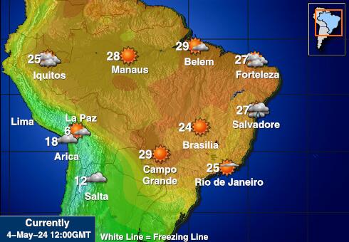Peru Mapa temperatura Tempo 