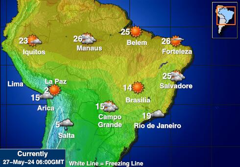 Peru Vädertemperaturkarta 