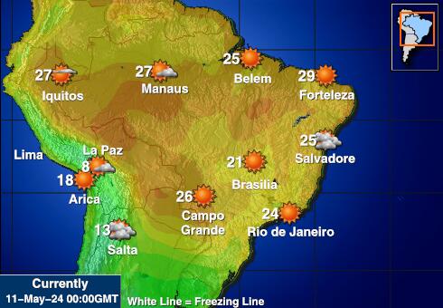 Peru Vädertemperaturkarta 