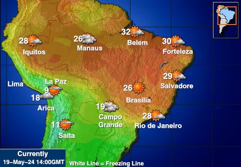 Peru Hava sıcaklığı haritası 