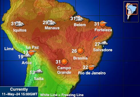 Перу Температурна карта за времето 