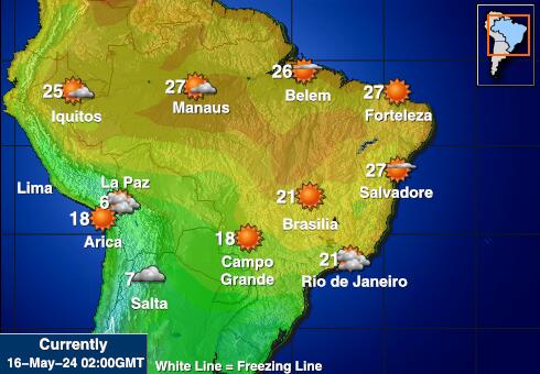 پیرو موسم درجہ حرارت کا نقشہ 