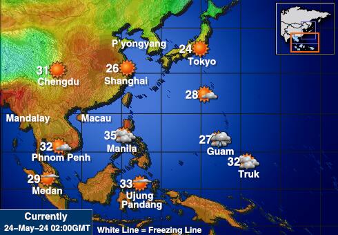 Filipini Vreme Temperatura Zemljevid 