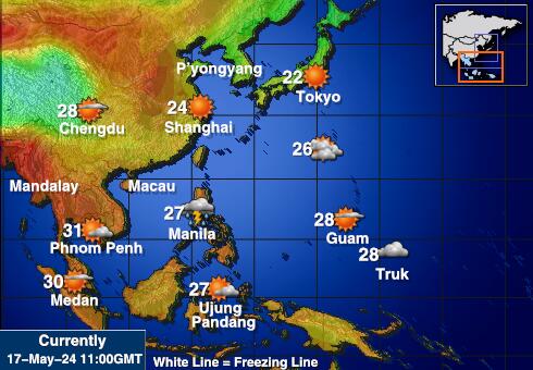 Philippines Carte des températures de Météo 