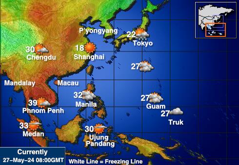 Filipiinid Ilm temperatuur kaart 