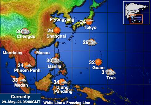 Philippines Bản đồ nhiệt độ thời tiết 
