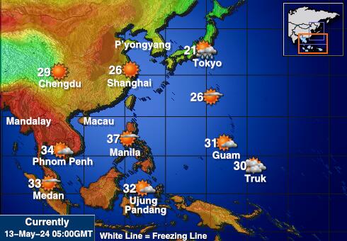 Filippinene Været temperatur kart 