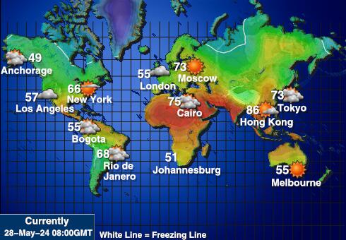 Pitcairn Weather Temperature Map 