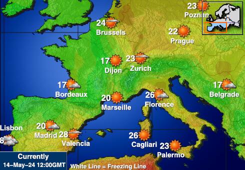 Portugal Peta Suhu Cuaca 