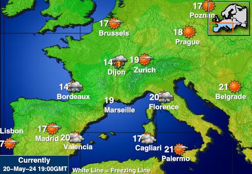 Portekiz Hava sıcaklığı haritası 