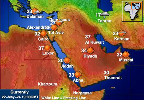 Κατάρ Θερμοκρασία Καιρός χάρτη 