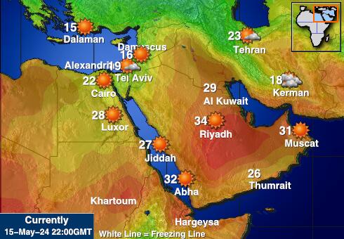 Katar Időjárás hőmérséklet térképen 