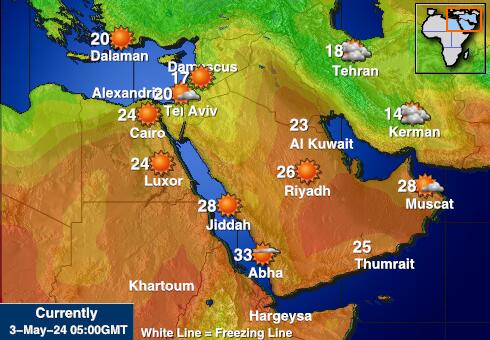 Катар Карта погоды Температура 