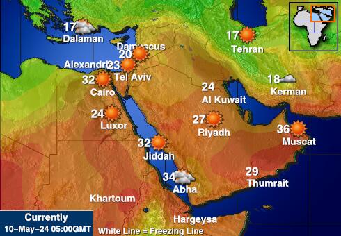 Κατάρ Θερμοκρασία Καιρός χάρτη 
