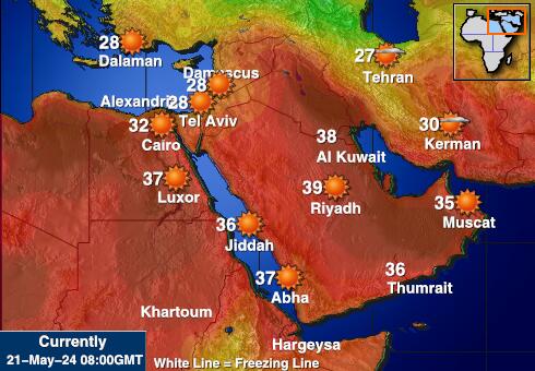 Qatar Vejret temperatur kort 