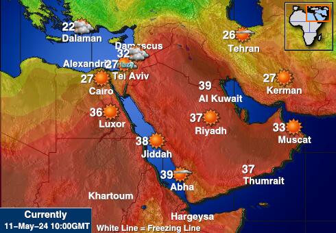 Qatar Ilm temperatuur kaart 