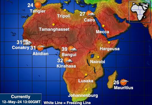 Réunion Bản đồ nhiệt độ thời tiết 
