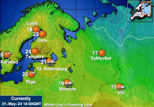 Румыния Карта погоды Температура 