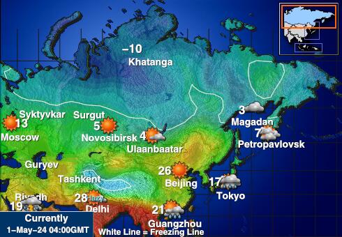 러시아 날씨 온도지도 