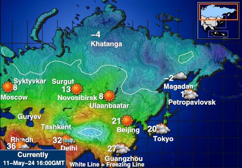 Nga Bản đồ nhiệt độ thời tiết 