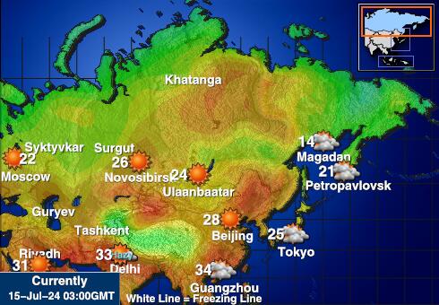 Russia Weather Temperature Map 