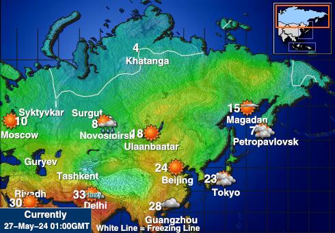 俄国 天气温度图 