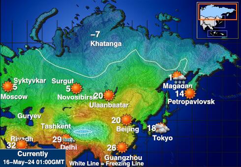 Rusia Peta Suhu Cuaca 