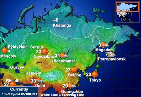 Russia Weather Temperature Map 