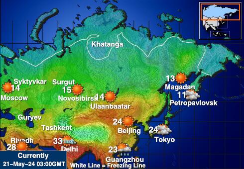 Rusya Hava sıcaklığı haritası 