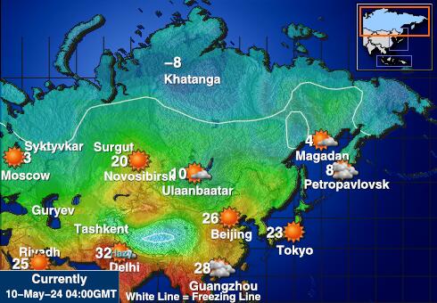 Krievija Laika temperatūra karte 