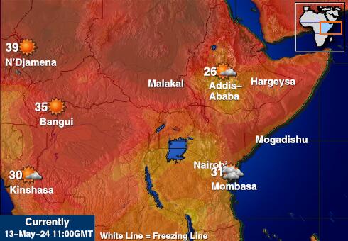Rwanda Temperatura meteorologica 