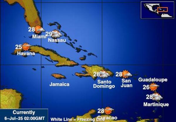 Saint Barthélemy Vejret temperatur kort 