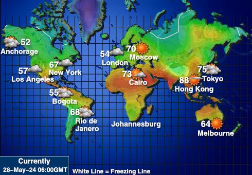 Szamoa Időjárás hőmérséklet térképen 