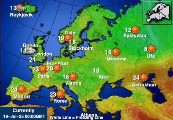 San Marino Været temperatur kart