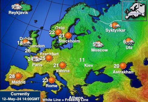 San Marino Sää lämpötila kartta 