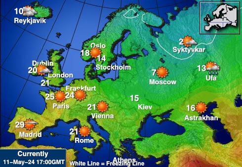 San Marino Temperatura Mapa pogody 