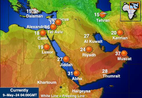 Arab Saudi Peta Suhu Cuaca 
