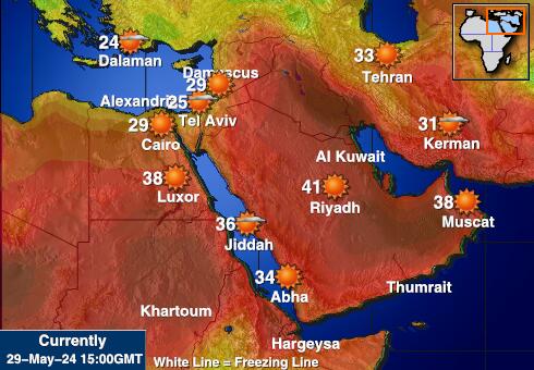 Saudiarabien Vädertemperaturkarta 