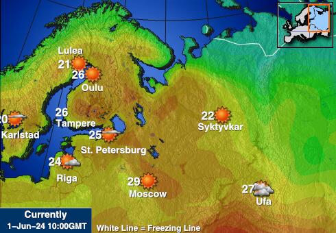 Сербия Карта погоды Температура 
