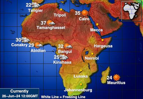 Seychelles Harta temperaturii vremii 