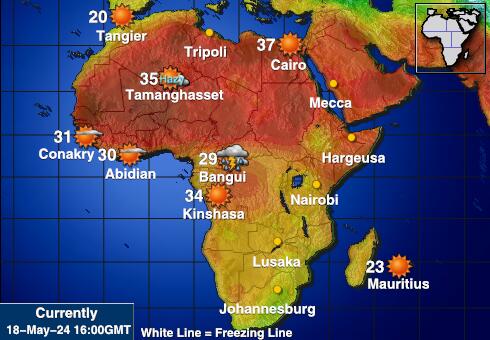 Seychelles Mapa temperatura Tempo 