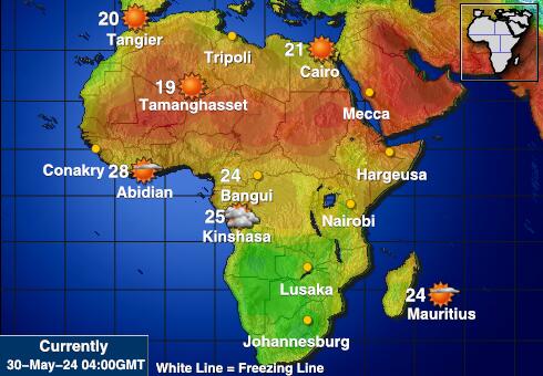 Сейшелските острови Температурна карта за времето 