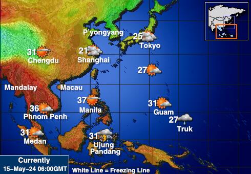 Singapur Ilm temperatuur kaart 