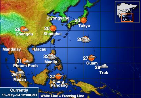 Singapura Peta suhu cuaca 