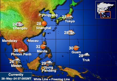 Singapore Bản đồ nhiệt độ thời tiết 