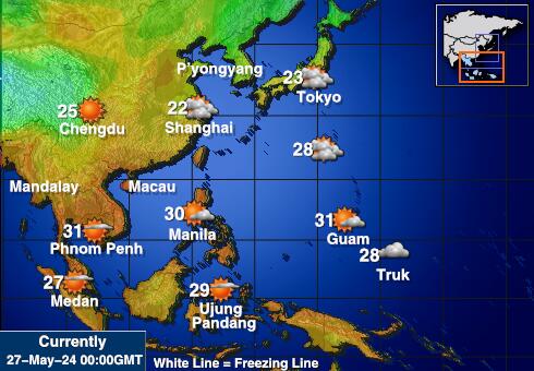Singapur Ilm temperatuur kaart 
