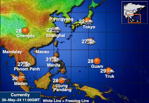 Singapur Temperatura Mapa pogody 