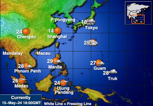 Singapur Hava sıcaklığı haritası 