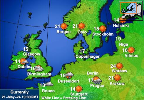 Slovakya Hava sıcaklığı haritası 